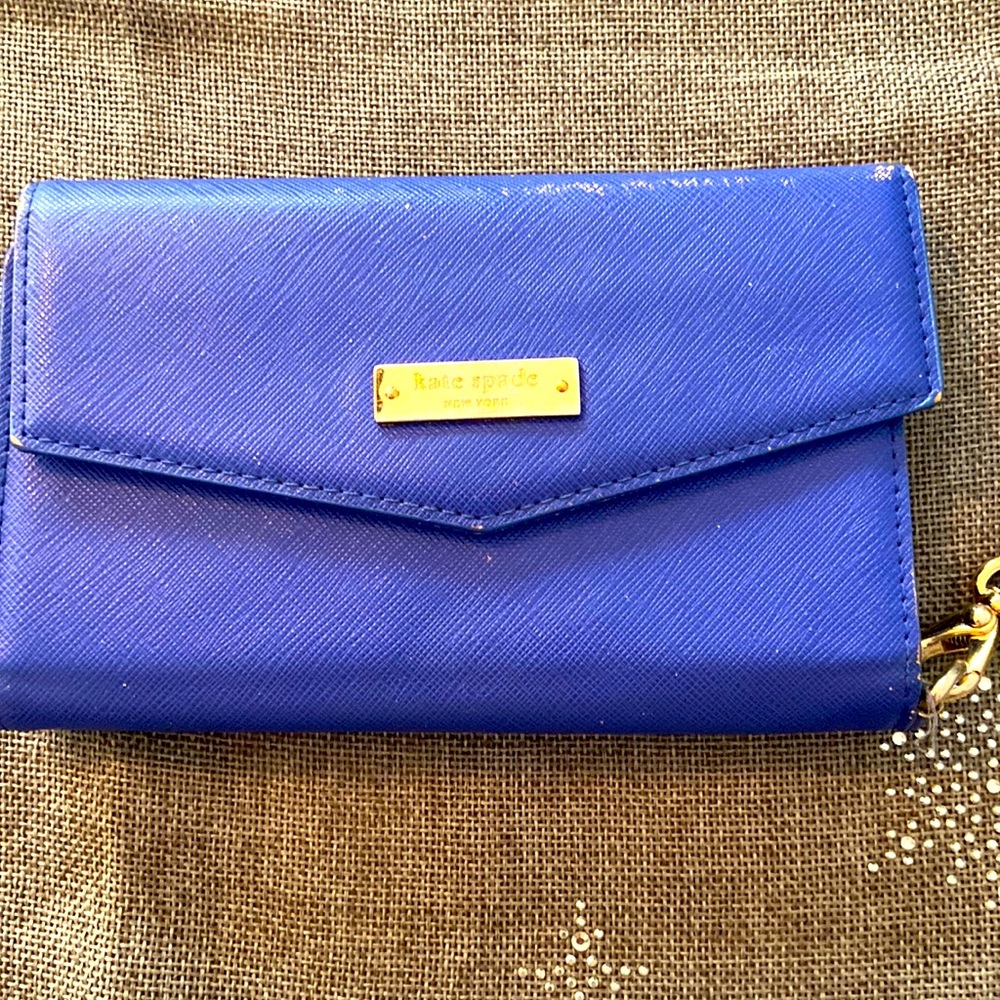 Kate Spade Royal Blue Wallet used